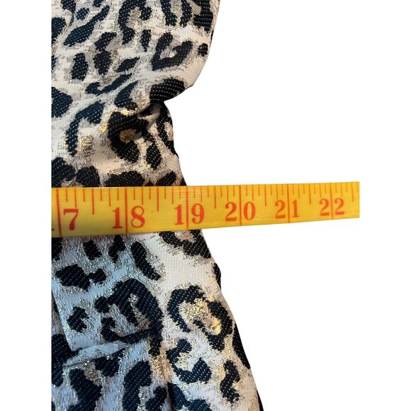 Chicos Animal Print Metallic Blazer Size M Jacket Coat Work Core - Picture 5 of 8